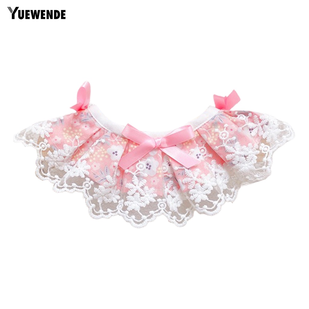 Yue.z Khăn Choàng Cổ Thắt Nơ In Họa Tiết Hoa Dành Cho Thú Cưng Bắt Mắt