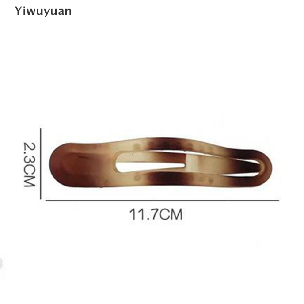 < Yiwuyuan > Kẹp Cá Mập Bằng Acrylic Nhám Chéo Bản Lớn Hàn Quốc