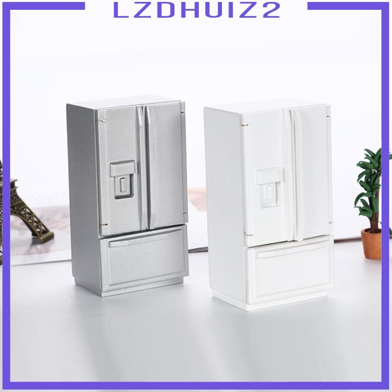 Tủ Lạnh Mini Bằng Gỗ Tỉ Lệ 1: 12 Trang Trí Nhà Búp Bê