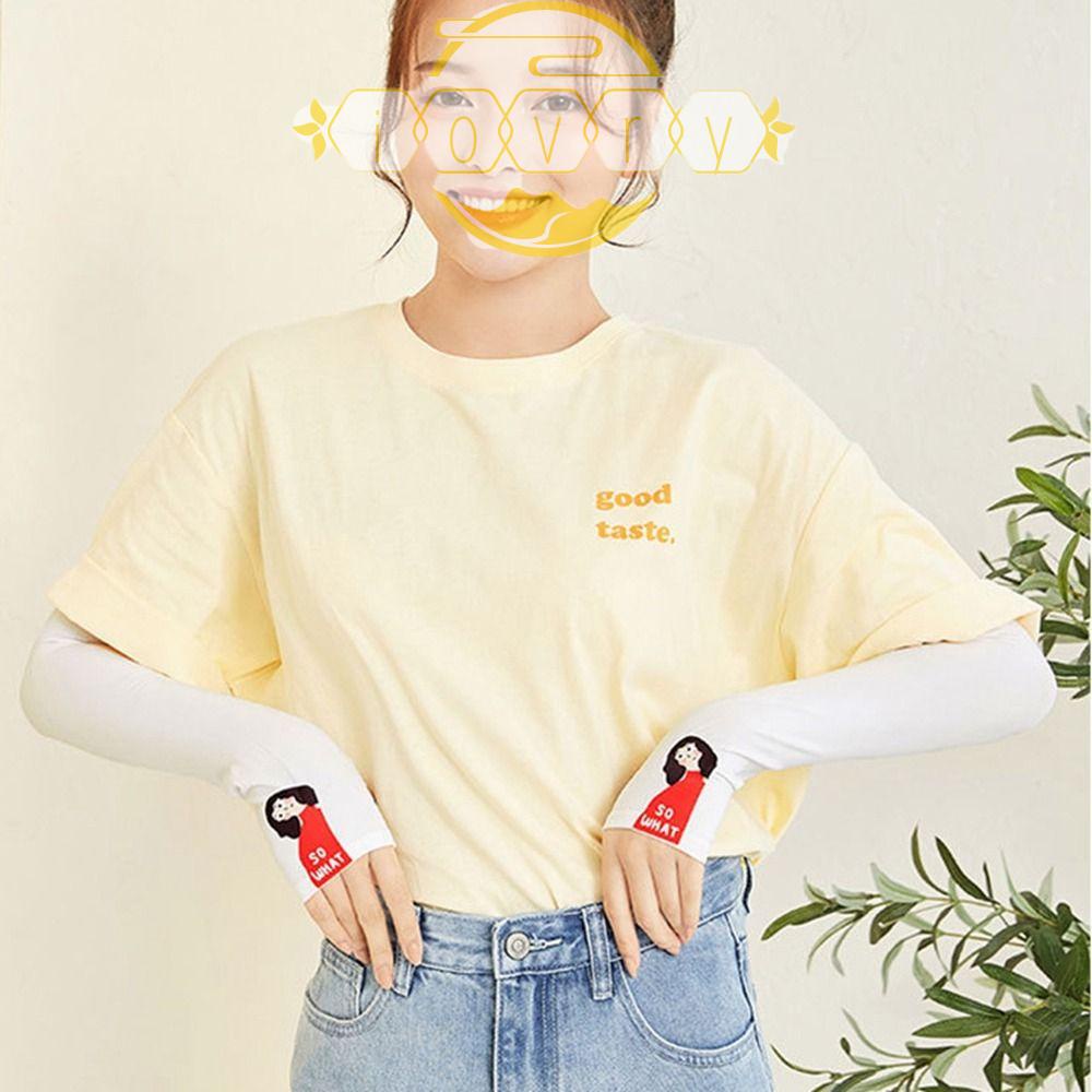 Đôi Găng Tay Chống Nắng Tia UV Họa Tiết Đáng Yêu Giữ Ấm Cánh Tay Ốp