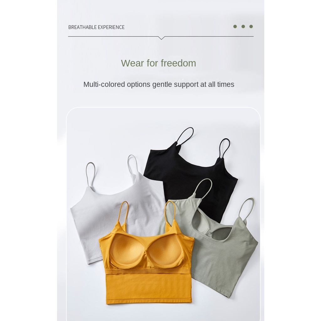 Áo Croptop Hai Dây Có Mút Đệm Ngực Size S-XL Thời Trang Mùa Hè Quyến Rũ Cho Nữ