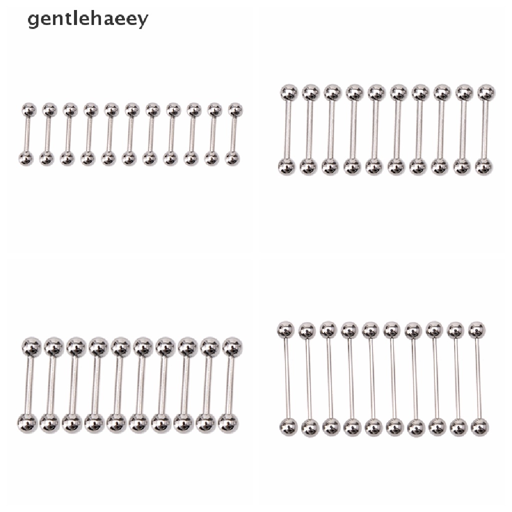 Set 10 Khuyên Rốn / Lưỡi / Rốn Bằng Thép Không Gỉ