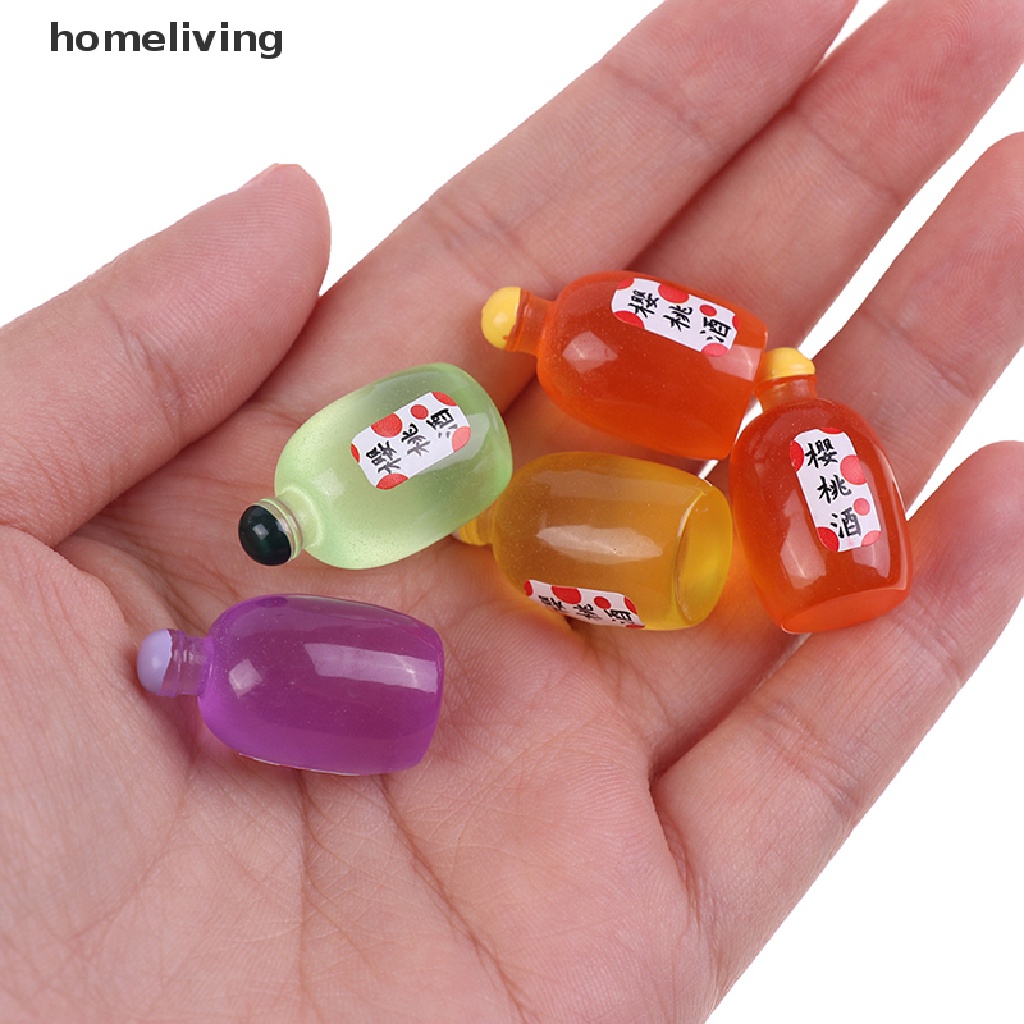 Set 10 Bình Rượu Mini Tỉ Lệ 1: 12 Dùng Để Trang Trí Nhà Búp Bê