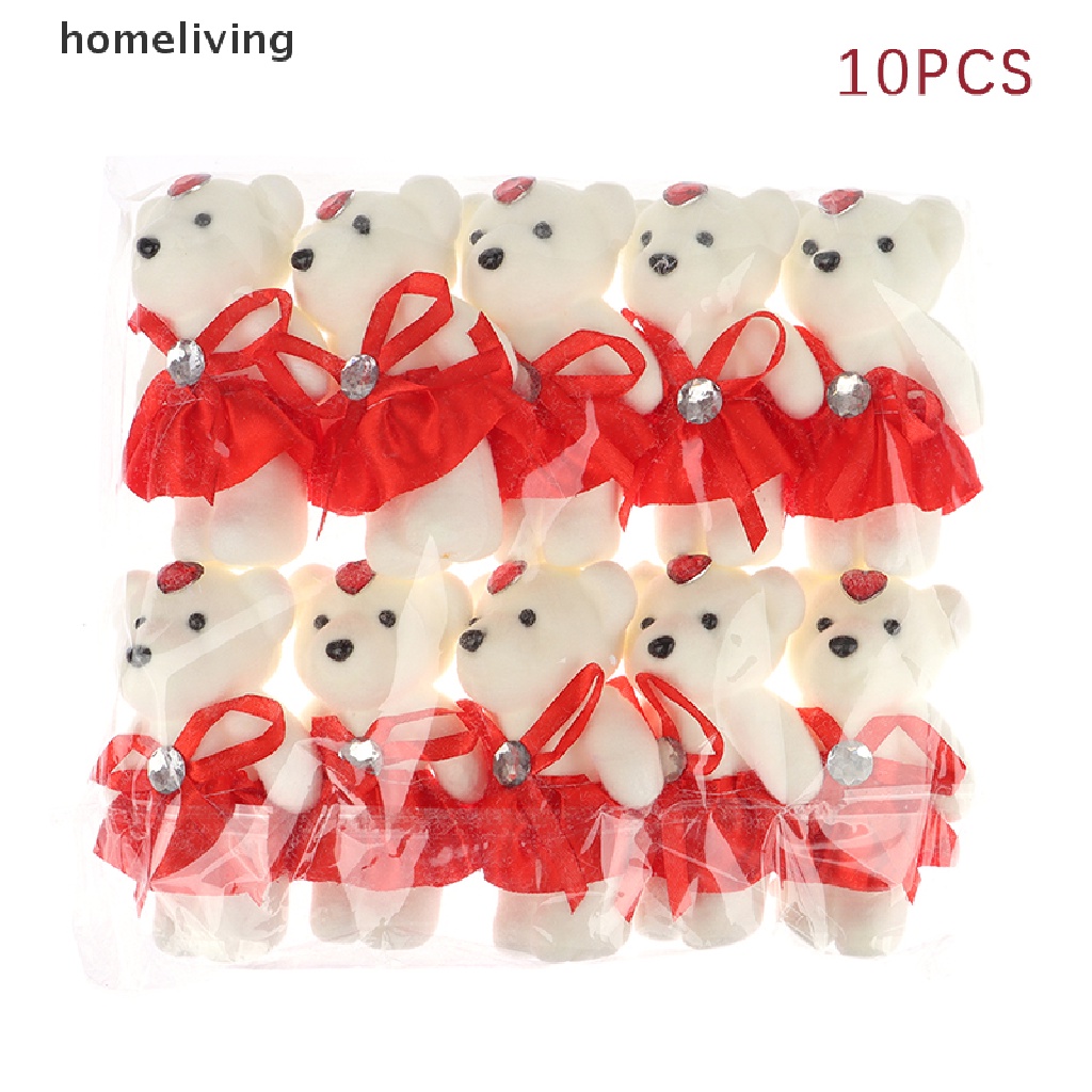 Set 10 Búp Bê Gấu Bông Hoạt Hình 12cm Trang Trí Tiệc