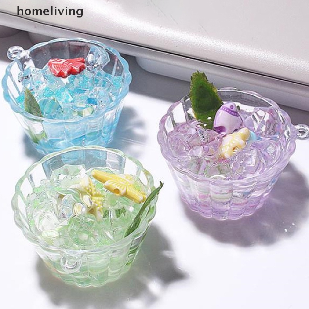 1 Móc Khóa Hình Cốc Trứng Mini Bằng Resin Phát Sáng Dễ Thương Trang Trí Nhà Cửa / Sân Vườn