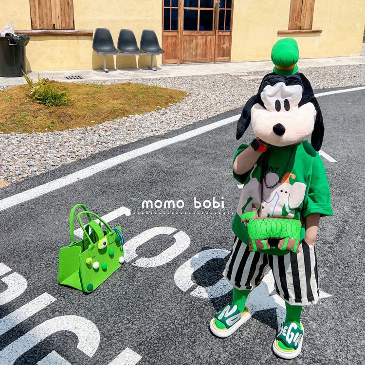 Áo Thun Ngắn Tay In Hình Voi Và Chữ Đơn Giản Phong Cách Hàn Quốc Thời Trang Mùa Hè Mới Cho Bé Trai