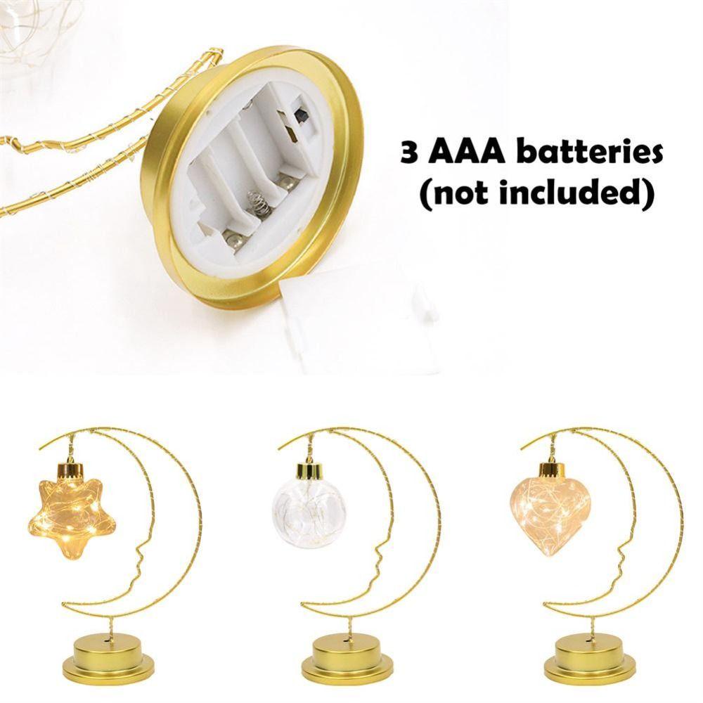 Đèn Led Hình Mặt Trăng Bằng Sắt Trang Trí