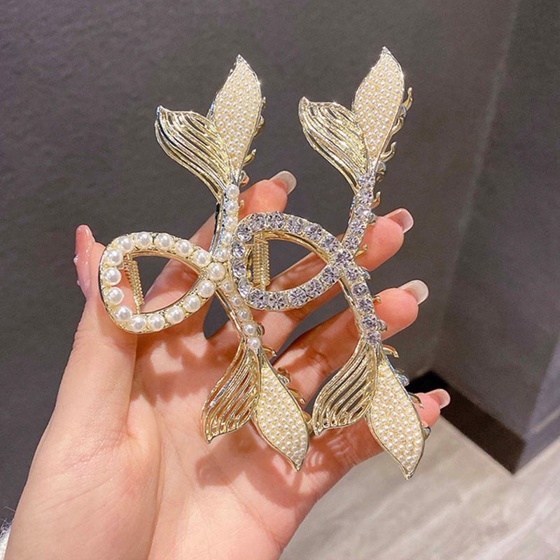 Kẹp Tóc Đuôi Cá Đính Ngọc Trai Thời Trang Cho Nữ