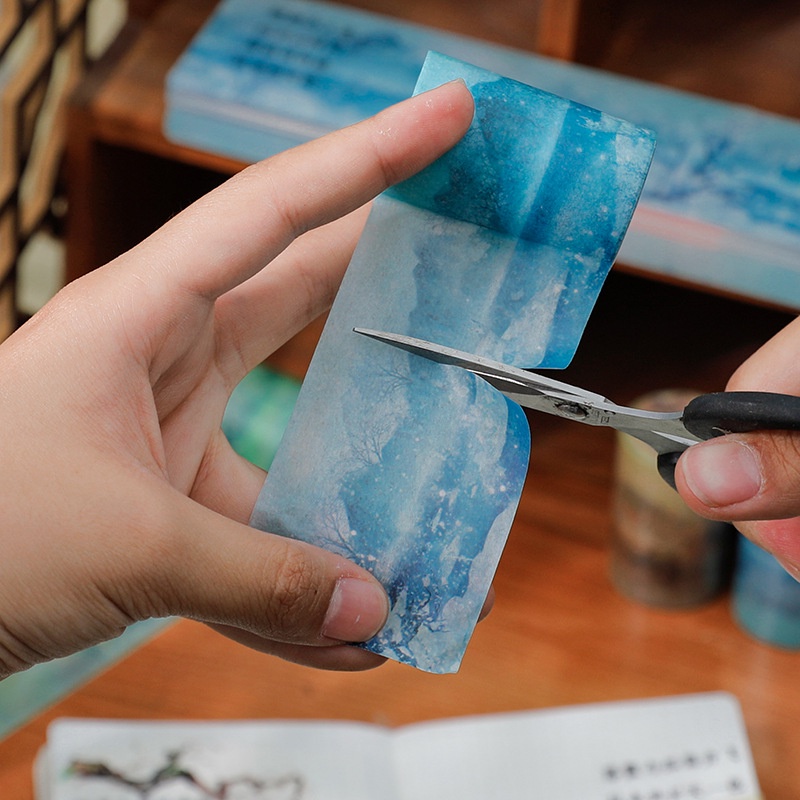 Cuộn Băng Keo Giấy Dán Trang Trí Sổ Tay Nhật Ký DIY