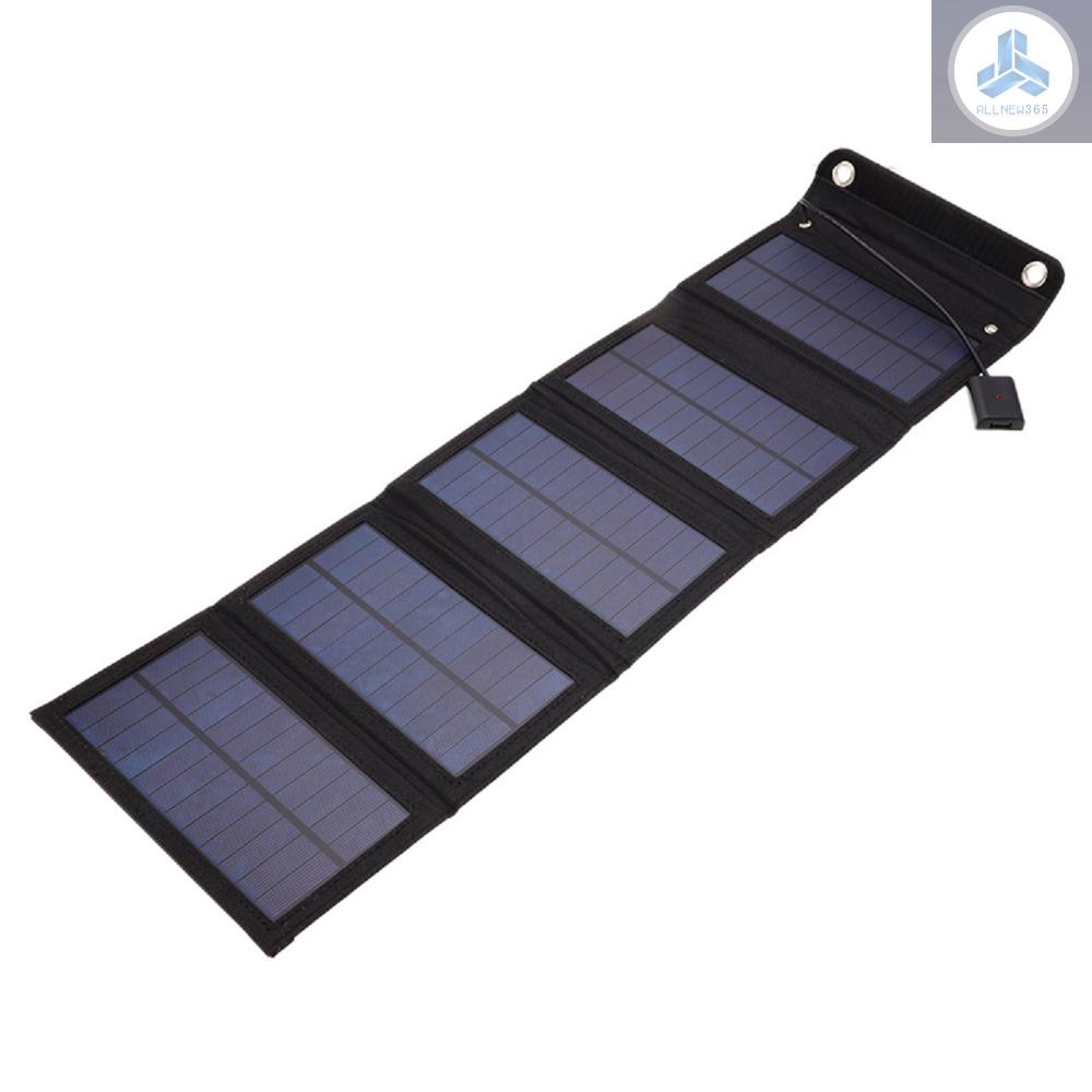 Monocrystalline Silicon 15W Outdoor Camping Hiking USB Solar Panel Portable Solar Power Recharger Mobilephone Recharging Tool Folding Removable Solar Panels