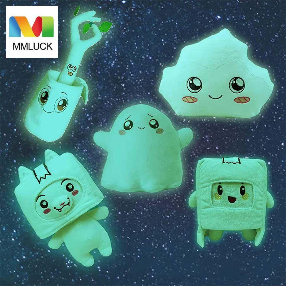 Mmluck Đồ Chơi Nhồi Bông Lankybox Mềm Mại Phát Sáng Trong Bóng Tối Trang Trí Nhà Cửa Có Thể Tháo Rời
