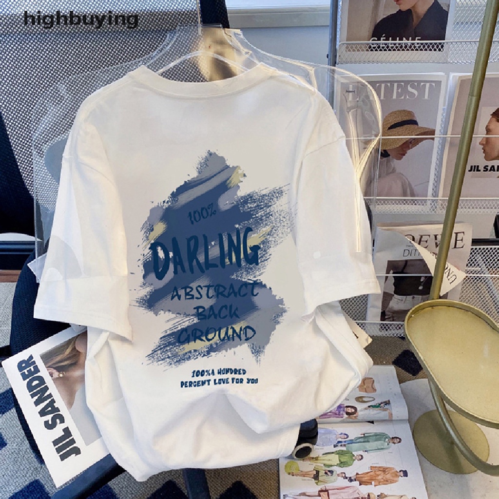 Áo Thun Tay Ngắn Cổ Tròn Dáng Rộng In Họa Tiết Thời Trang Mùa Hè Cho Nữ