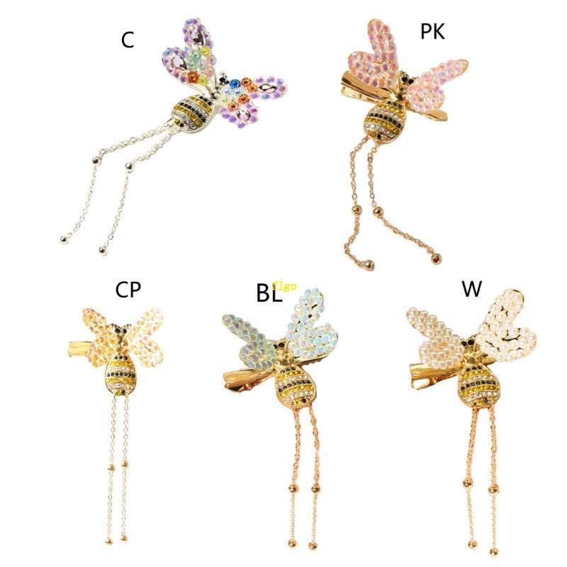 Kẹp Tóc Hình Đôi Cánh Phối Tua Rua Thời Trang
