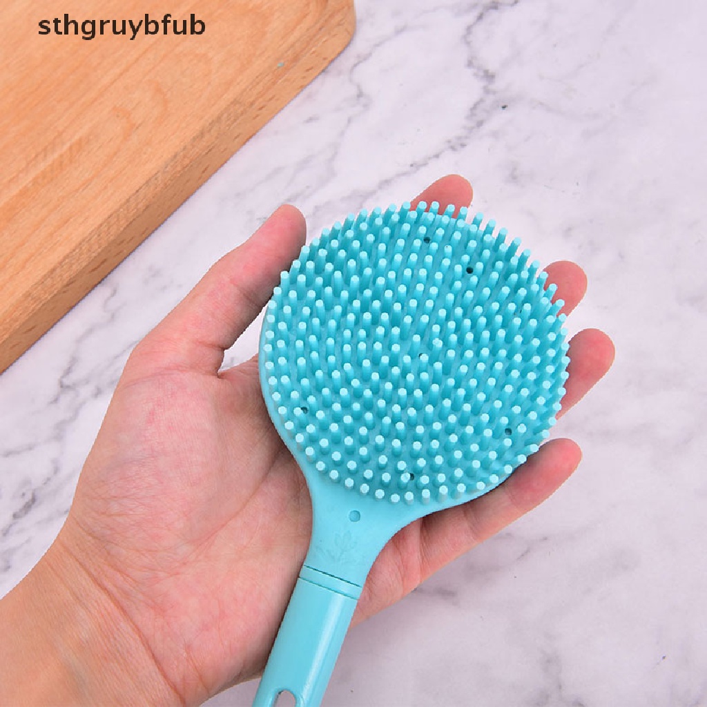 Bàn Chải Silicon Cán Dài Chà Lưng Khi Tắm Tiện Dụng