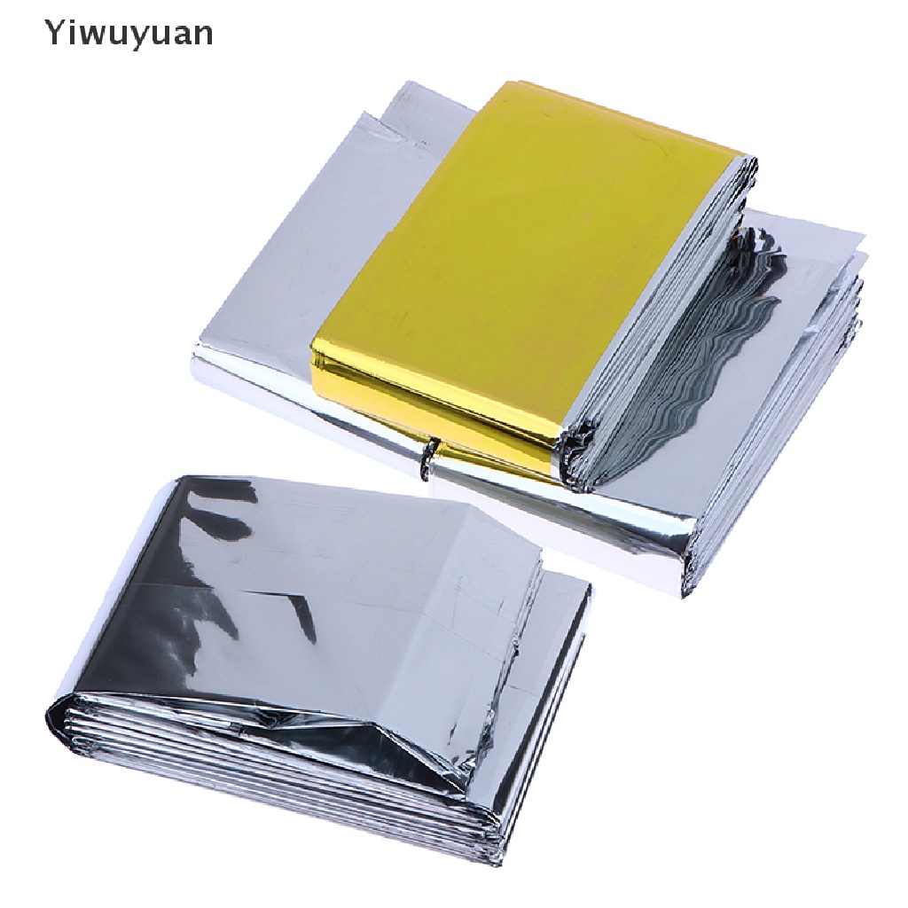 < Yiwuyuan > Chăn Sơ Cứu Cách Nhiệt Bằng Màng Polyester Dùng Khi Đi Cắm Trại Ngoài Trời