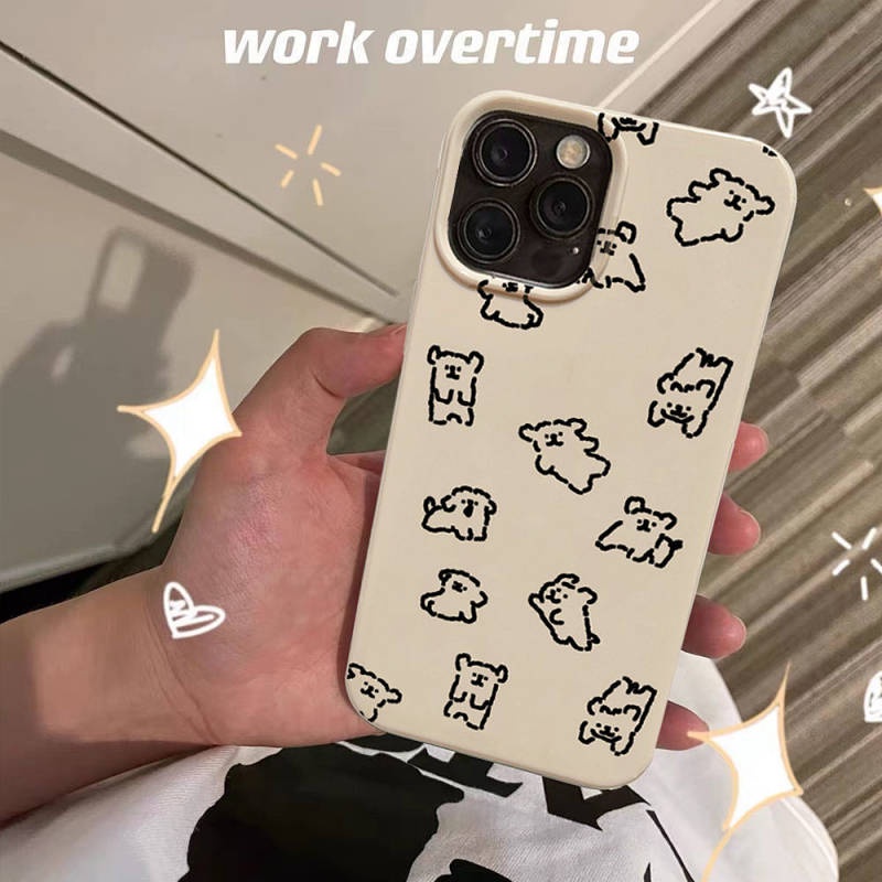 Korean Ins Cute Puppy for 11 Apple 13pro Max Phone Case Iphone12 Female XR Cartoon 7/8P ekqR