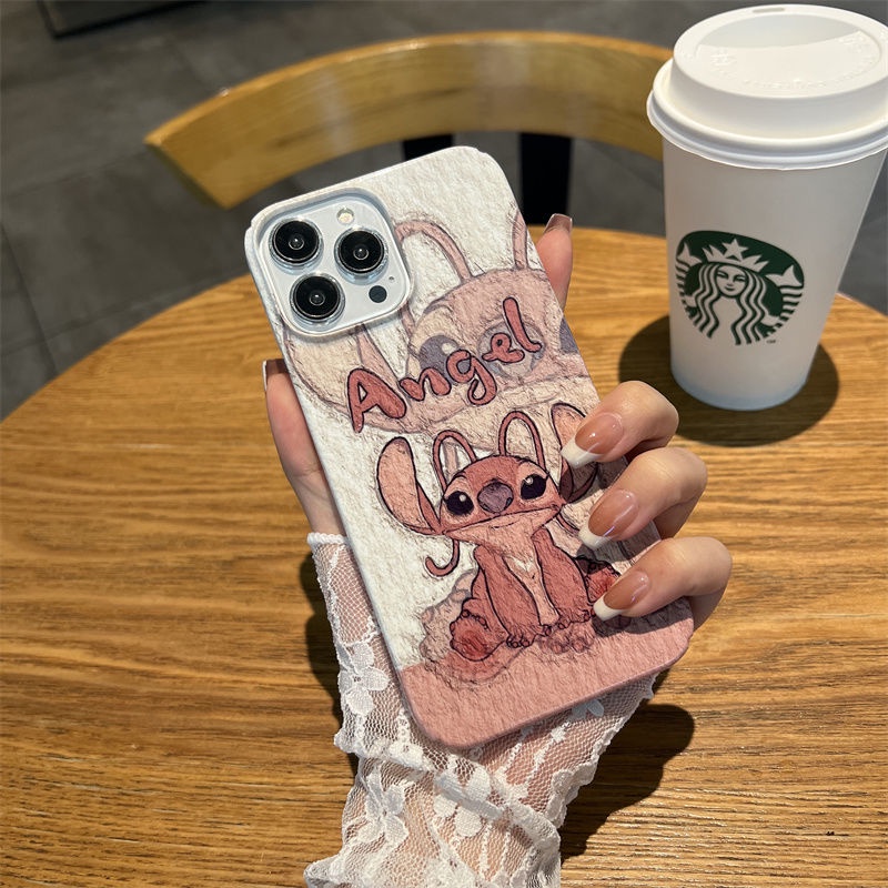 Ốp Điện Thoại Cứng Hình Stitch Sơn Dầu Cho iphone13promax 11promax 12promax 8plus 14promax