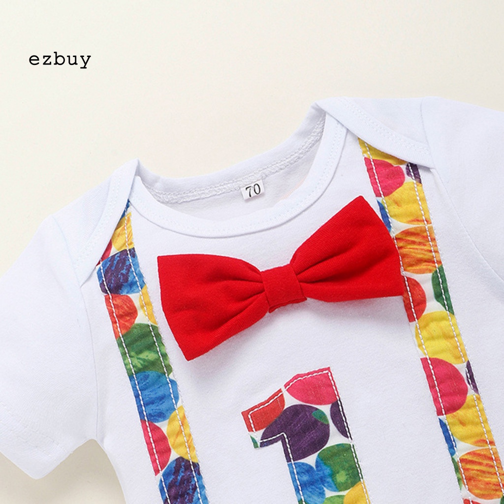 Bộ Áo Liền Quần Tay Ngắn Thoáng Khí In Họa Tiết Hoạt Hình Dễ Thương Thời Trang Cho Bé