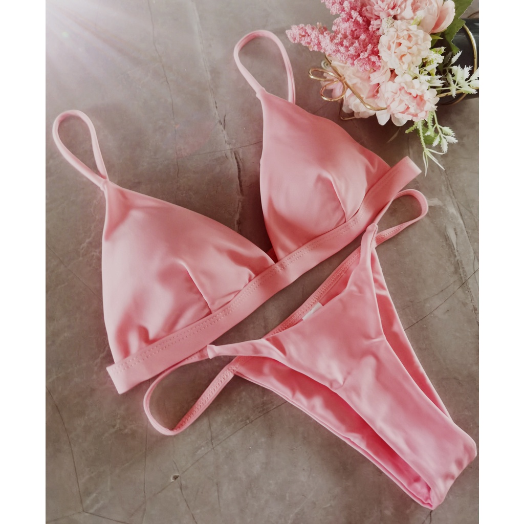 Hàng Mới Về Mới Bikini Hai Mảnh Màu Trơn Gợi Cảm Cho Nữ