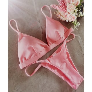 Hàng mới về mới bikini hai mảnh màu trơn gợi cảm cho nữ