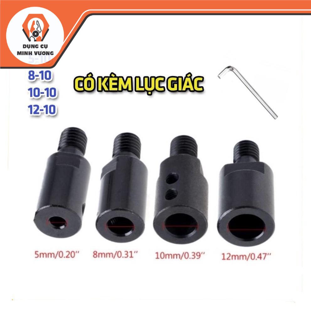 Khớp nối M5 M8 M10 M12 đầu trục nối đầu chuyển kẹp lưỡi cưa máy cắt 10mm