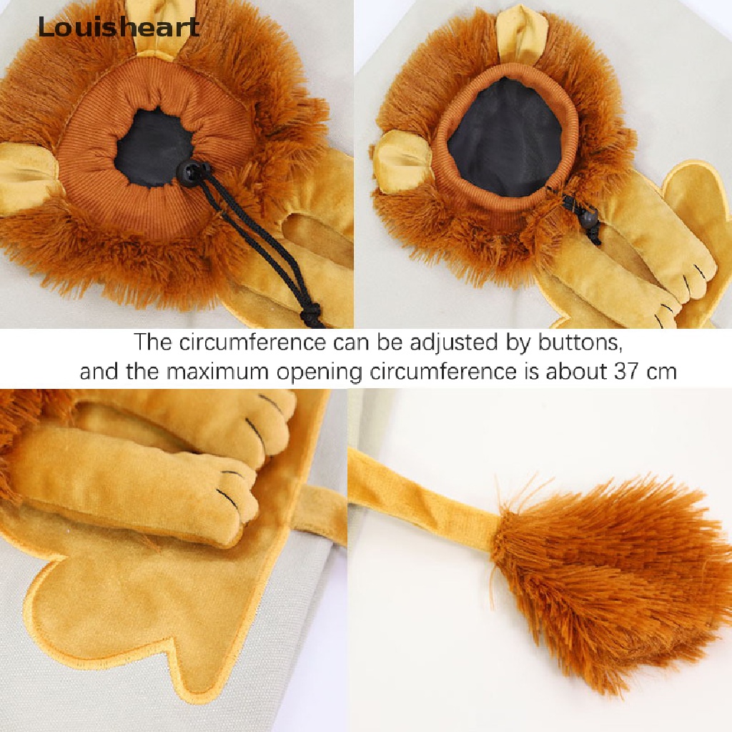 Louisheart Túi Đeo Vai Hình Sư Tử Chất Liệu Canvas Thoáng Khí Thời Trang Cho Thú Cưng TFG