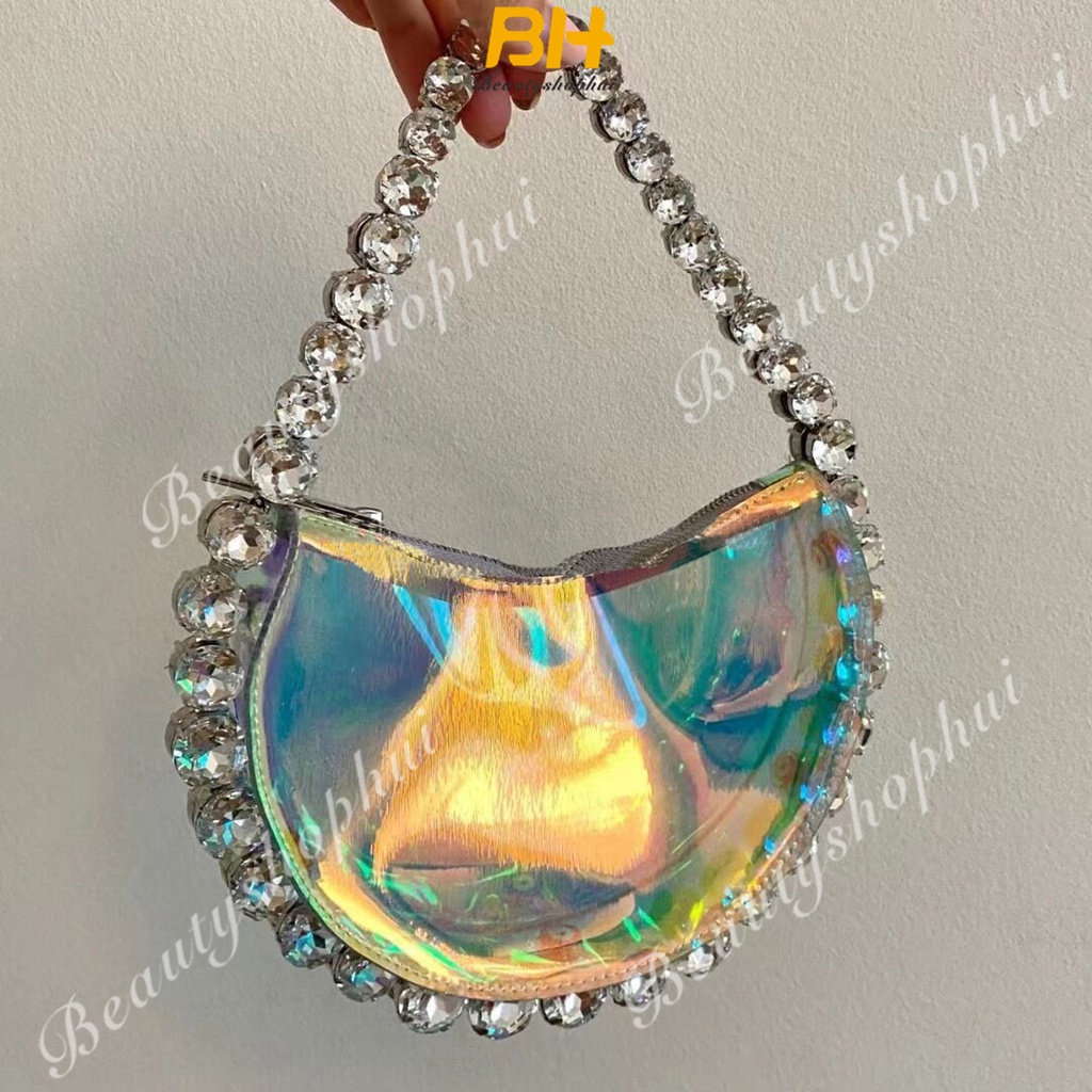 23 Túi Xách Đeo Vai Đính Kim Cương Giả Lấp Lánh Kiểu Pháp Thời Trang Nữ Sang Trọng