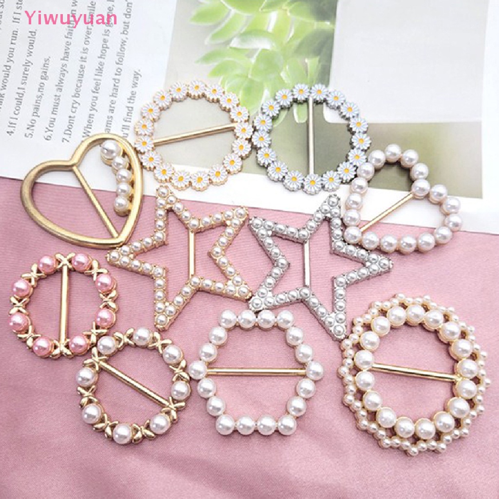 < Yiwuyuan > Khóa Ngọc Trai Cố Định Góc Váy / Khăn Choàng / Túi Xách Thắt Nút