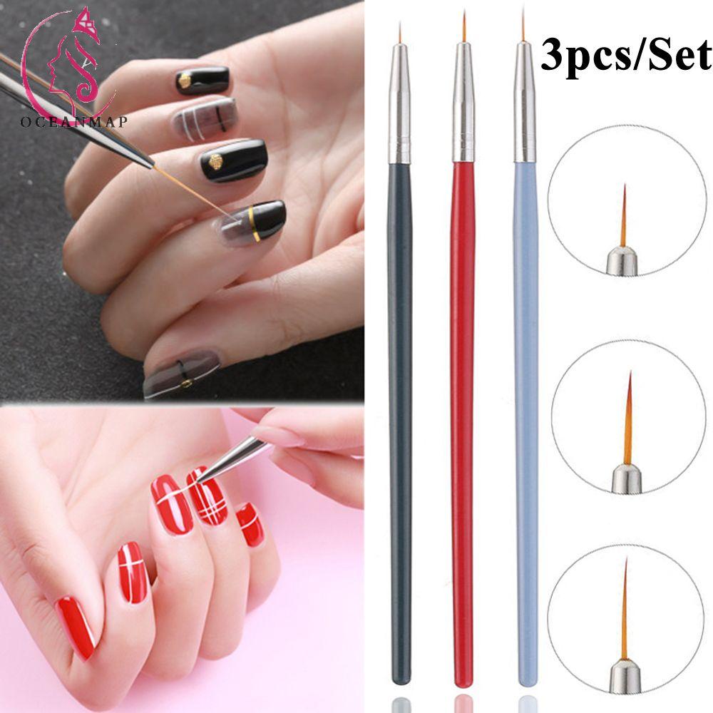 Set 3 Cọ Vẽ Trang Trí Móng Tay Chuyên Dụng Chất Lượng Cao
