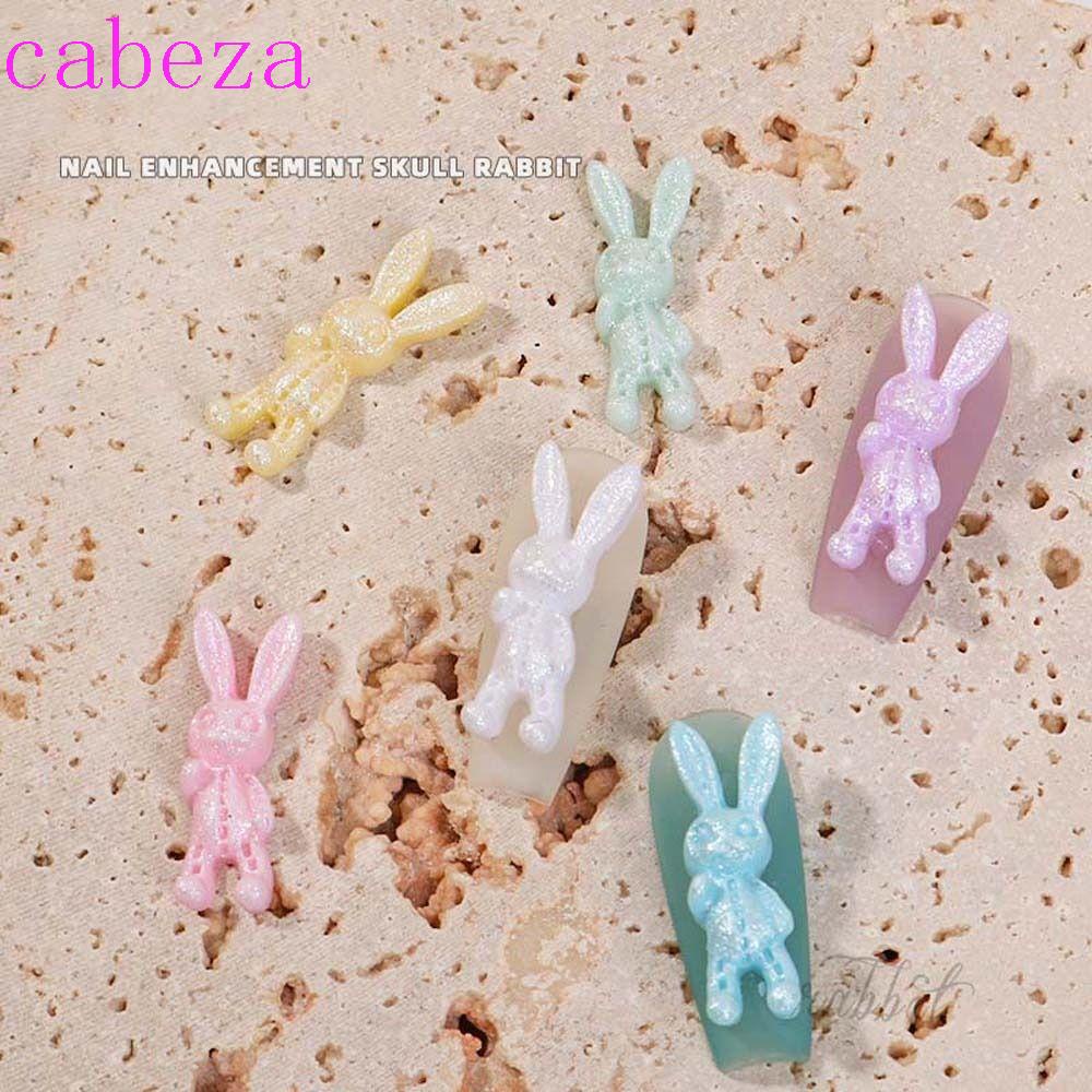 Phụ Kiện Trang Trí Móng Tay Hình Thỏ Hoạt Hình Nhiều Màu Xinh Xắn