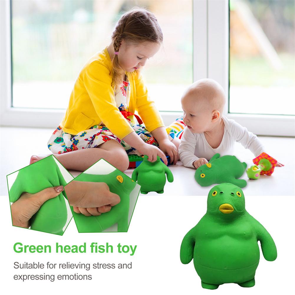 Tiktok Đồ Chơi Xốp Squishy Giảm Stress Hình Cá Xanh Dễ Thương Cho Bé P7G3