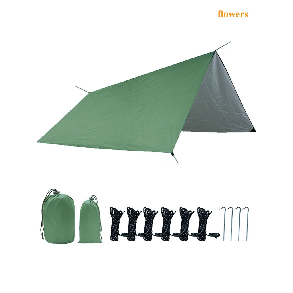 Lều Cắm Trại Bằng Vải Oxford Siêu Nhẹ Chống Nắng / Thấm Nước Hình Vuông Màu Bạc