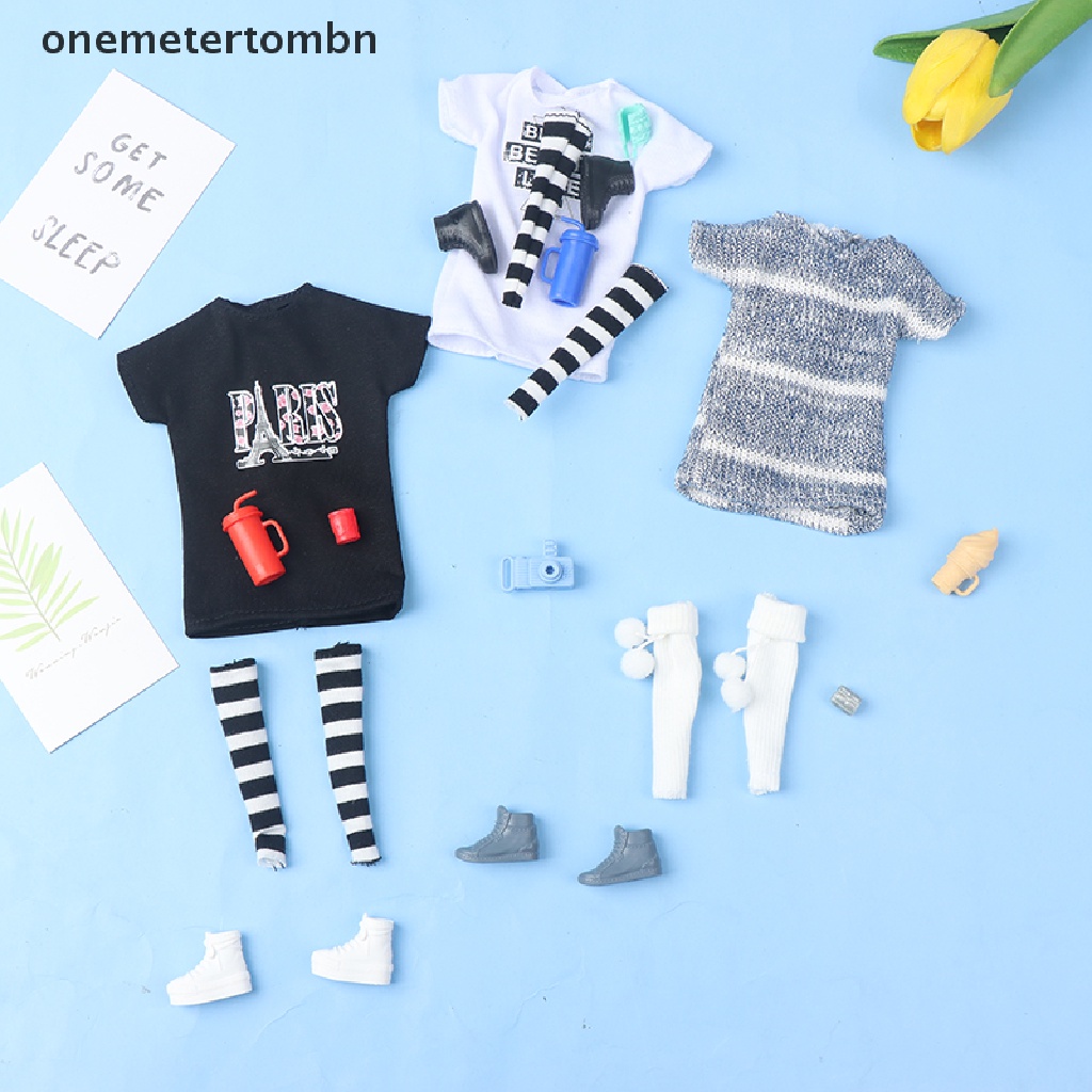 Set 5 Bộ Quần Áo Thời Trang Cho Búp Bê 1 / 6 30cm