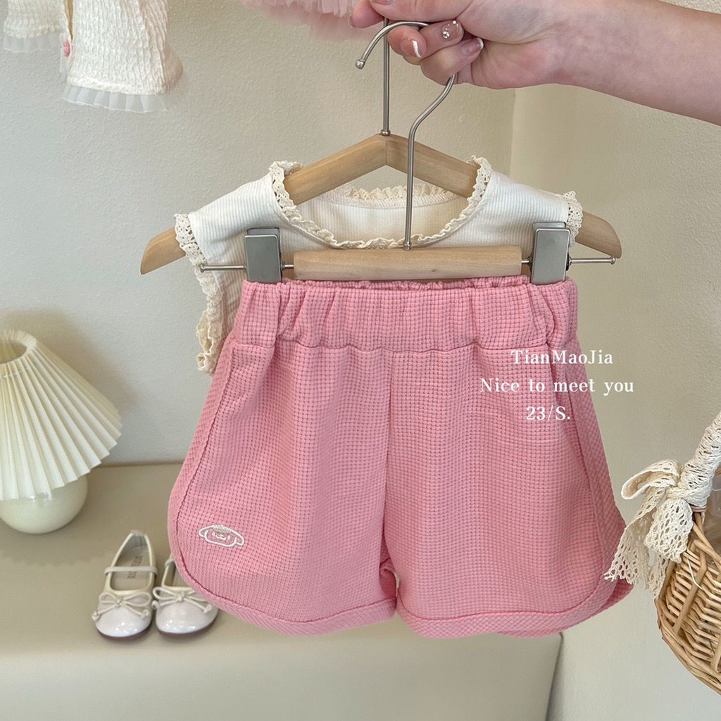 Set Áo Thun Tay Ngắn Phong Cách Thời Trang Mùa Hè Mới 2023 Cho Bé Gái