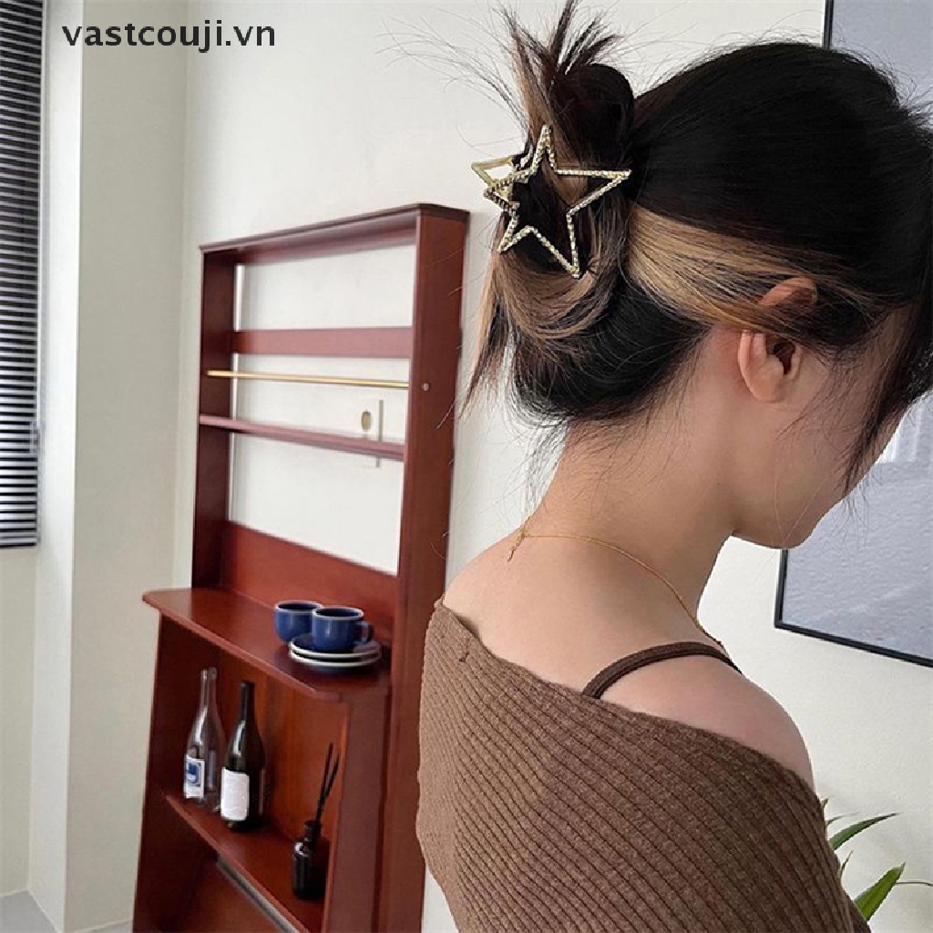 Kẹp Tóc Hình Ngôi Sao Năm Cánh Rỗng Phong Cách Harajuku Nhật Bản Ngọt Ngào Cho Nữ VASTJI Y2k VN