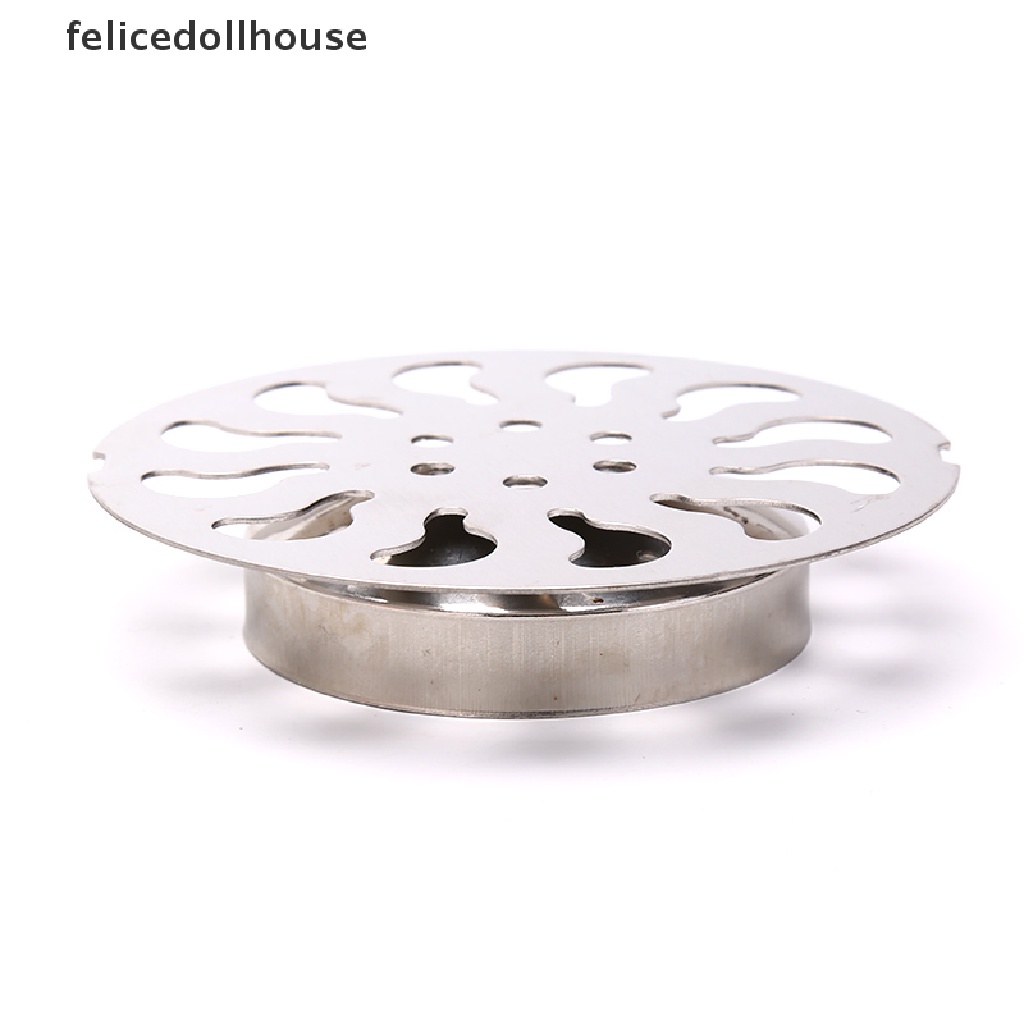 1 Nắp Đậy Cống Thoát Nước Sàn Nhà Bằng Inox Hình Tròn Chống Tắc Nghẽn