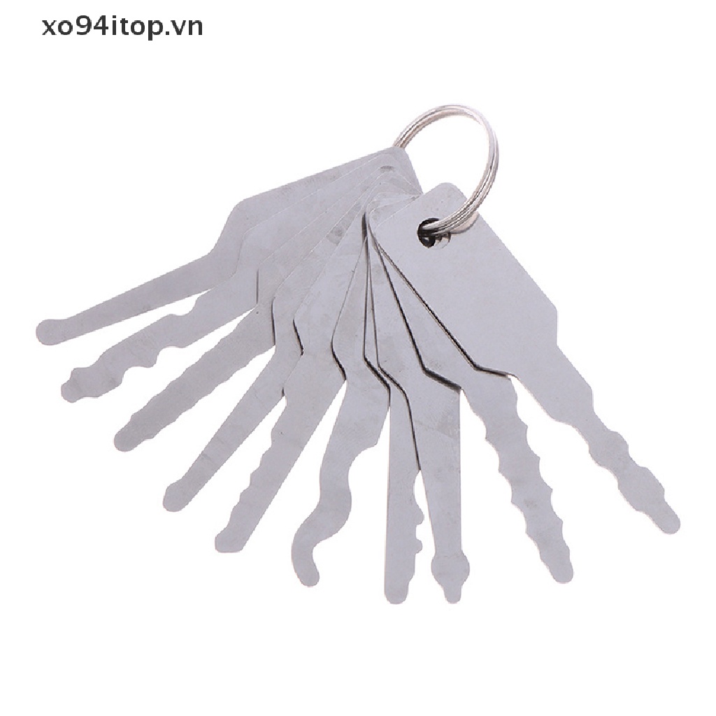 Set 10 Dụng Cụ Mở Khóa Xe Hơi Bằng Thép Không Gỉ Chất Lượng Cao