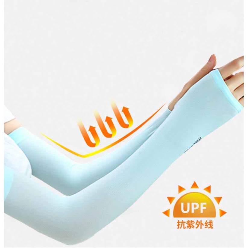 Găng Cánh Tay Chống Nắng Và Tia UV Bằng Lụa Lạnh Dành Cho Hoạt Động Ngoài