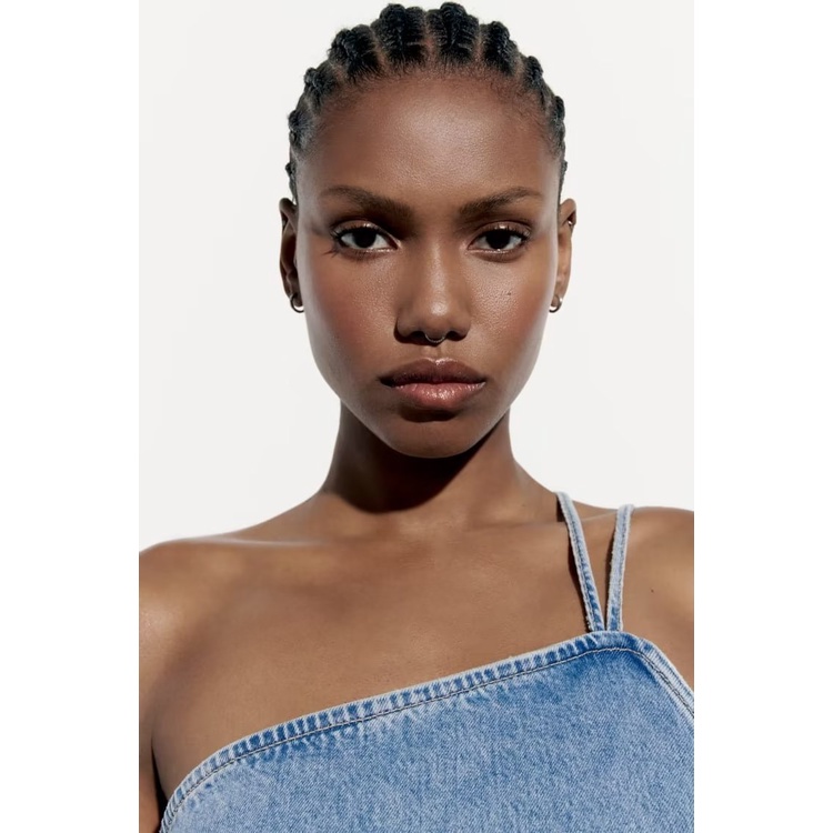 Đầm Denim Sáo Không Đối Xứng Phong Cách Âu Mỹ Hàng Mới 2023 N8-65710