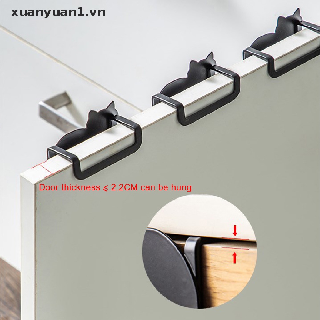 Móc Sắt Treo Đồ Hình Mèo Dễ Thương Gắn Cửa Tủ / Phòng Ngủ / Nhà Tắm