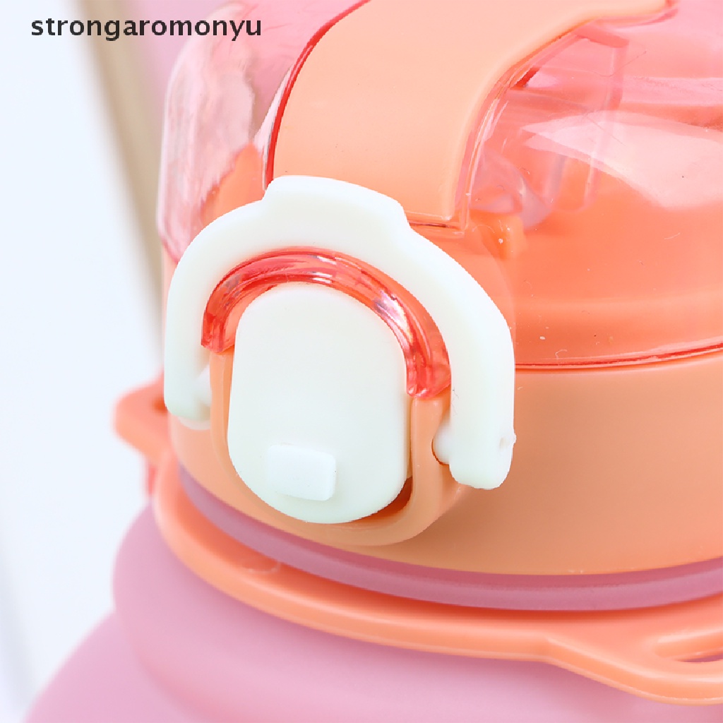 1 Bình Nước Hình Vịt Dễ Thương Kèm Ống Hút Và Dây Đeo Tùy Chỉnh Cho Học Sinh