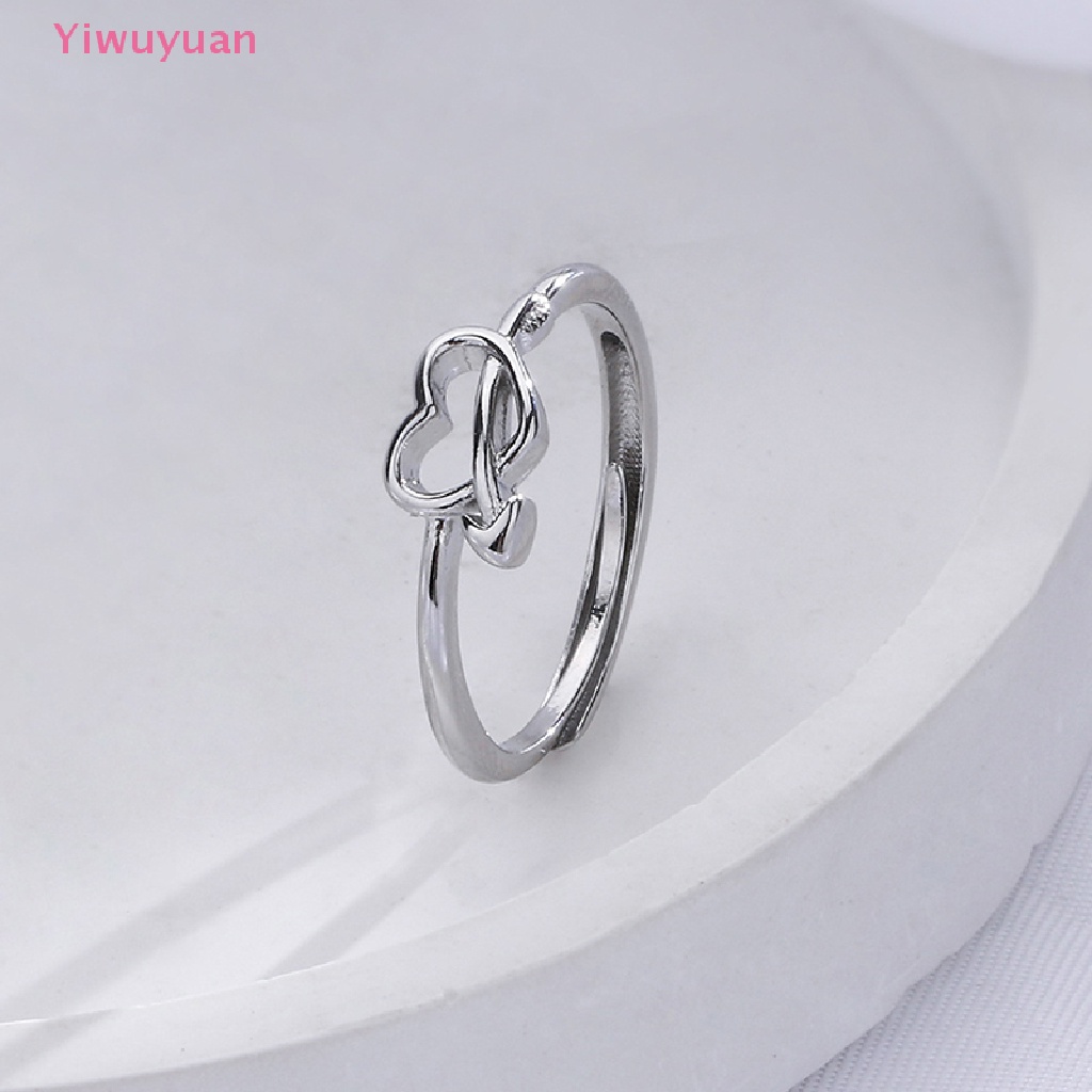 < Yiwuyuan > Nhẫn Cưới Hình Mũi Tên Màu Bạc Lãng Mạn Tinh Tế Kích Thước Miễn Phí Cho Nữ Giới