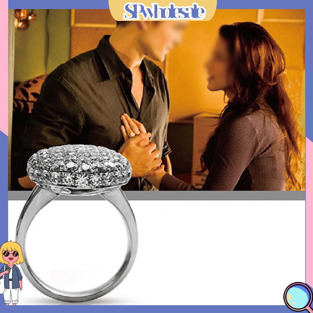 <SPwholesale> Nhẫn Cưới Đính Đá Sang Trọng Size 6-10