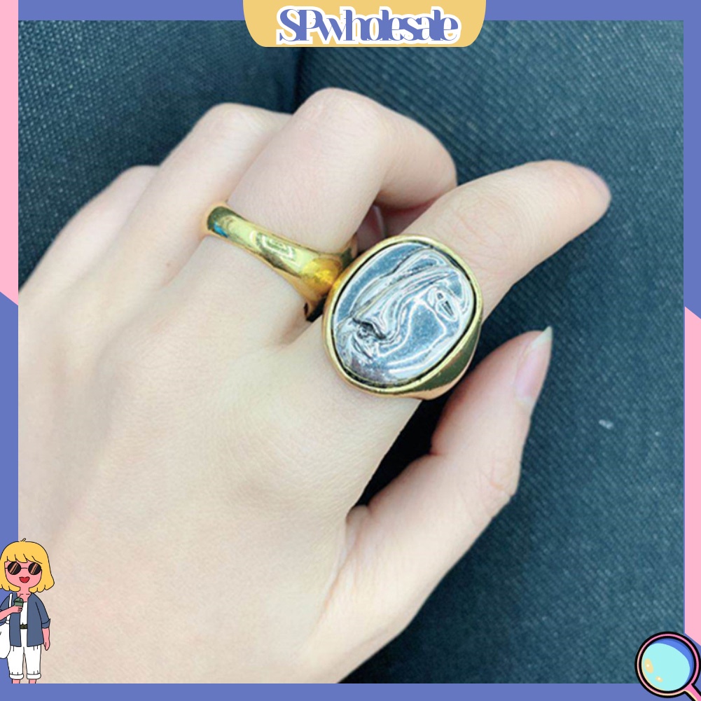 <SPwholesale> Nhẫn Hình Chân Dung Tròn Phong Cách Vintage Cho Nữ