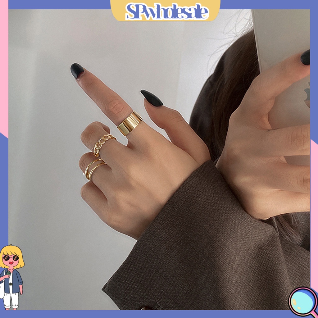 <SPwholesale> Bộ 3 Nhẫn Hở Đeo Khớp Ngón Tay Cá Tính