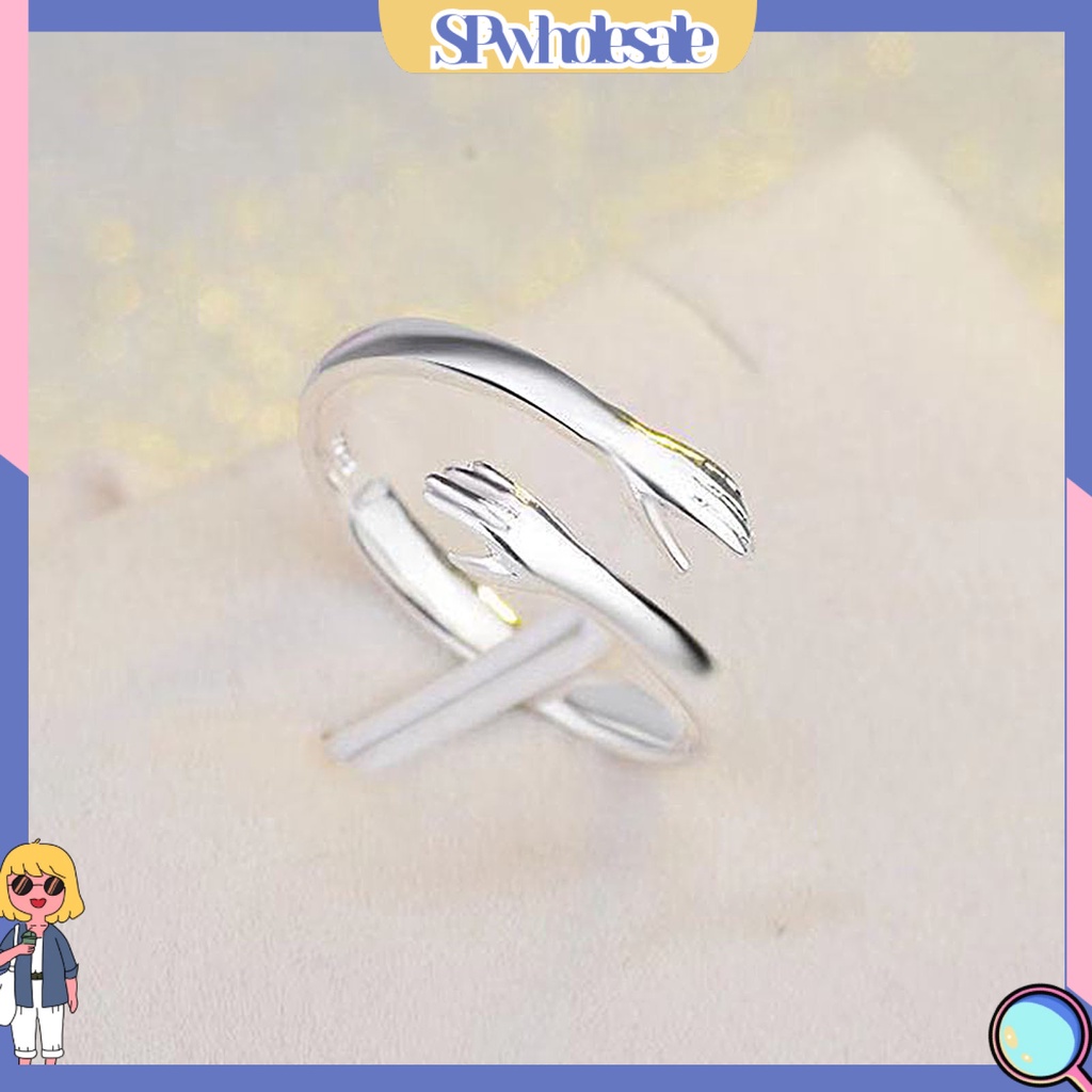 <SPwholesale> Nhẫn Cưới Hình Trái Tim Đơn Giản Có Thể Điều Chỉnh Kích Cỡ