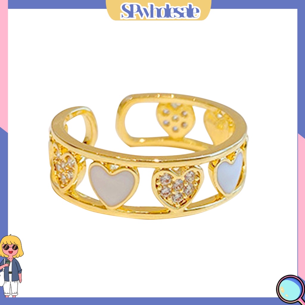 <SPwholesale> Nhẫn Hình Trái Tim Bằng Đồng Thời Trang Dành Cho Nữ