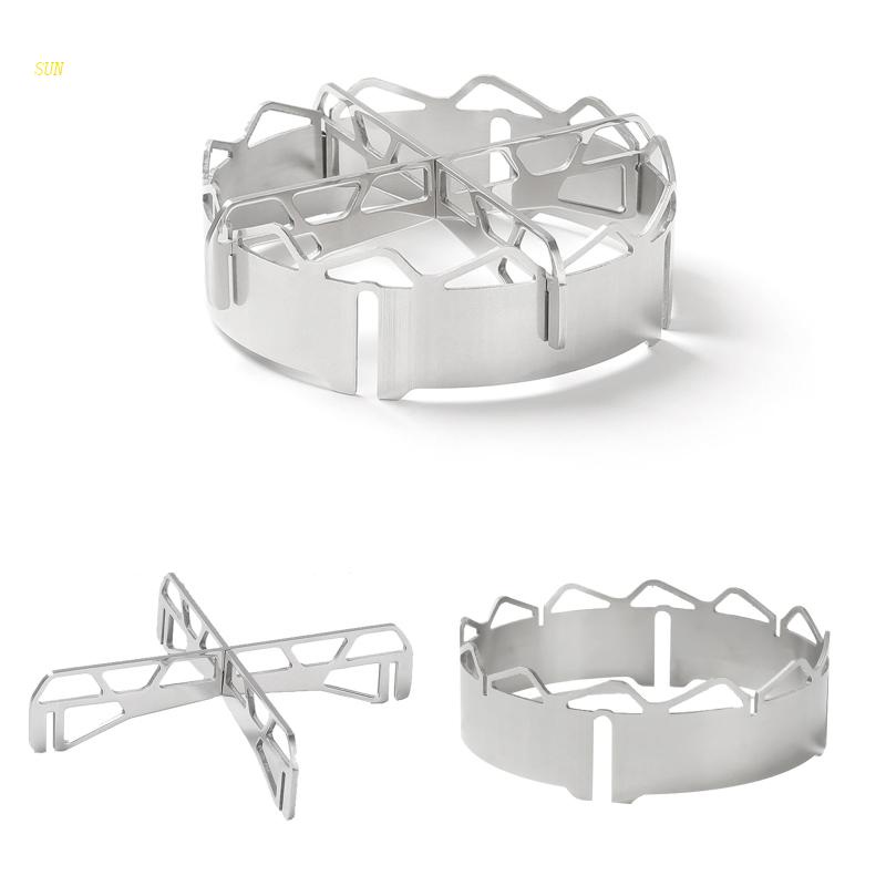 Giá Đỡ Bếp Ga Chắn Gió Bằng Thép Không Gỉ Tiện Dụng Cho Hoạt Động Ngoài Trời