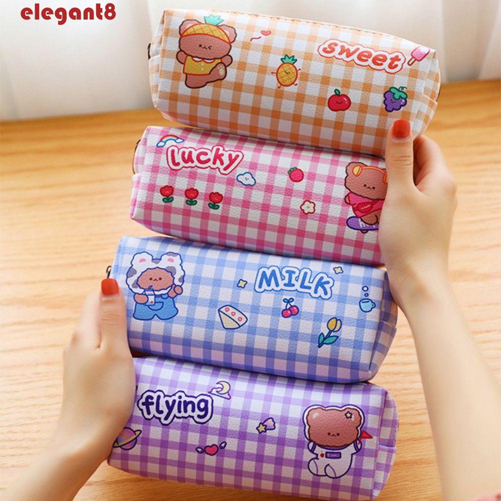 Túi Đựng Bút Chì Sức Chứa Lớn Họa Tiết Hoạt Hình Dễ Thương Cho Nữ