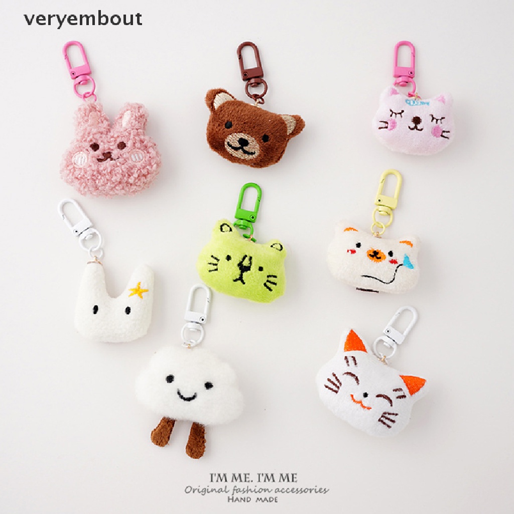 Móc Khóa Hình Thỏ Nhồi Bông Dễ Thương Sáng Tạo